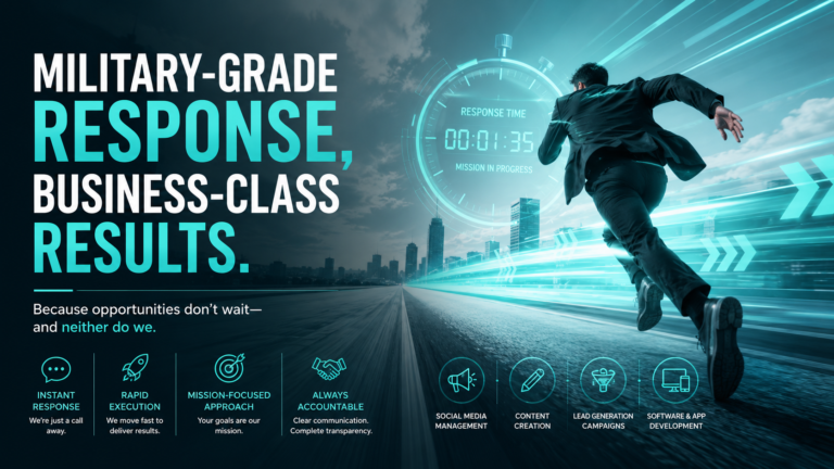 Military-Grade Response, Business-Class Results: Why Speed Matters More Than Ever in Digital Marketing